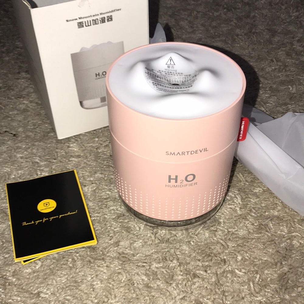 New in box pink mini humidifier